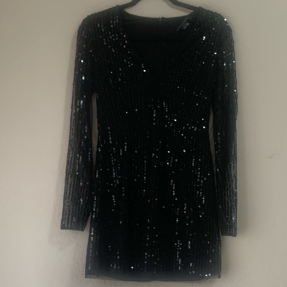 French ConnectionBlack Sequence Dress size XS - Picture 2 of 5
